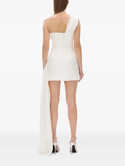 Rachel Gilbert Lorna Single-shoulder Mini Dress In White