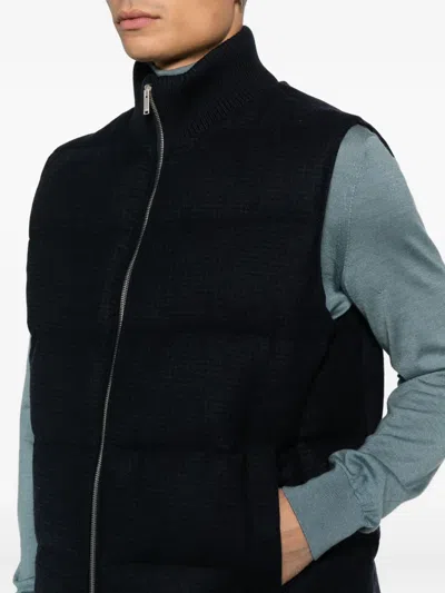 Lardini Zip-up Padded Gilet In Black