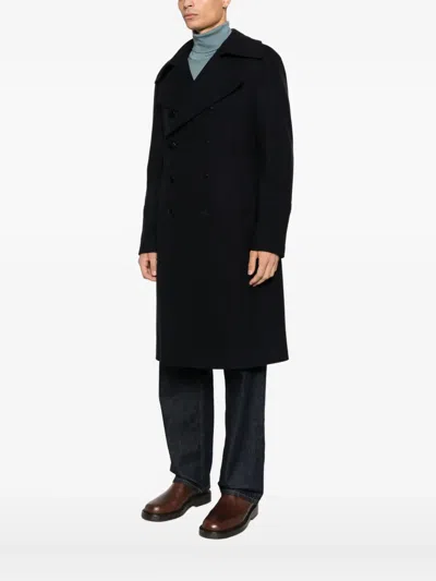 Tagliatore Double-breasted Coat In Animal Print