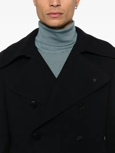 Tagliatore Double-breasted Coat In Animal Print