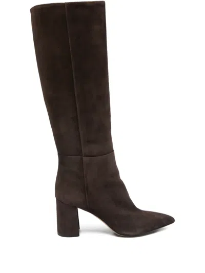 Antonelli 70mm Loto Pointed-toe Block-heel Boots In Brown