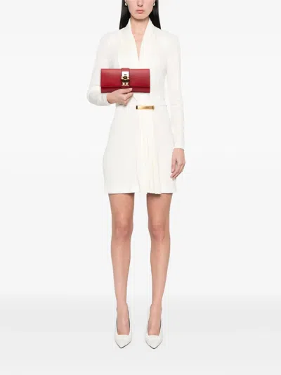 Pre-owned Hermes 2014 Tadelakt Medor 23 Clutch Bag In Red