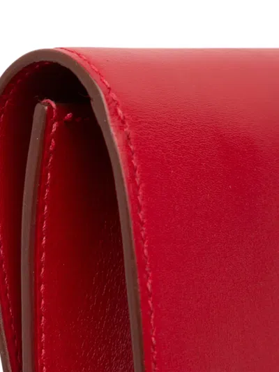 Pre-owned Hermes 2014 Tadelakt Medor 23 Clutch Bag In Red