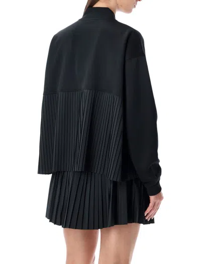 Nike Pleated Harrington Jacket In Black