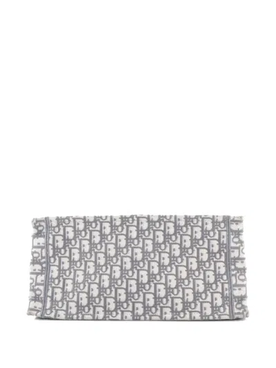 Pre-owned Dior Book Oblique Canvas Medium Tote Bag In White