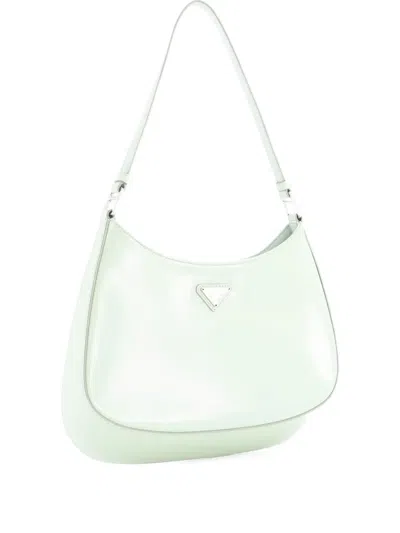 Pre-owned Prada Cleo Shoulder Bag Spazzolato Leather Medium Hobo Bag In Neutral