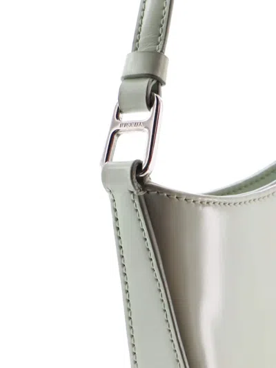 Pre-owned Prada Cleo Shoulder Bag Spazzolato Leather Medium Hobo Bag In Neutral