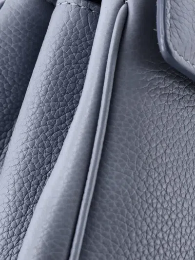 Pre-owned Celine Soft 16 Bag Grainy Calfskin Teen Shoulder Bag In Blue