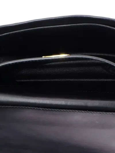 Pre-owned Prada Cahier Embellished Leather Small Crossbody Bag In Black