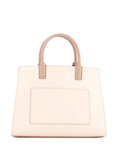 Pre-owned Burberry Frances Tote Leather Mini Shoulder Bag In Neutral