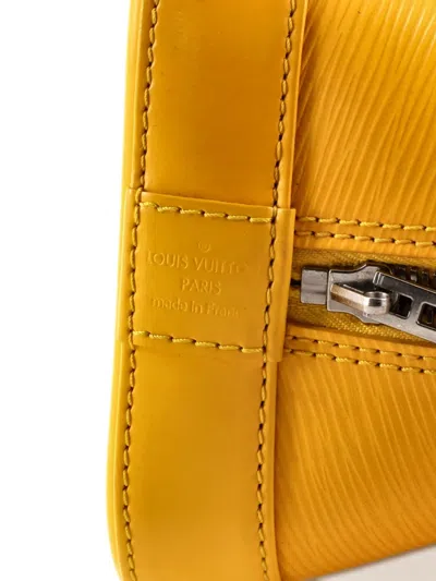 Pre-owned Louis Vuitton Alma Handbag Epi Leather Pm Satchel In Yellow