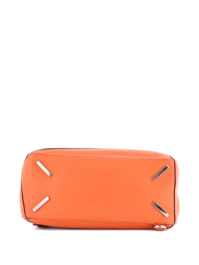 Pre-owned Loewe Puzzle Bag Leather Medium Shoulder Bag In Orange