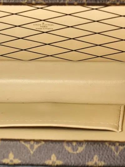 Pre-owned Louis Vuitton Petite Malle Handbag Monogram Canvas Clutch Bag In Brown