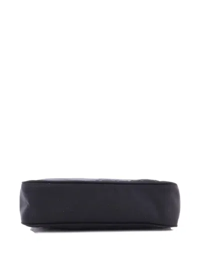 Pre-owned Prada Re-edition 2000 Tessuto Mini Hobo Bag In Black