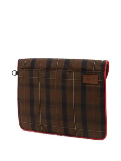 Bimba Y Lola Check-plaid Laptop Case In Brown