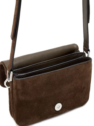 Allsaints Jupiter Suede Cross Body Bag In Brown