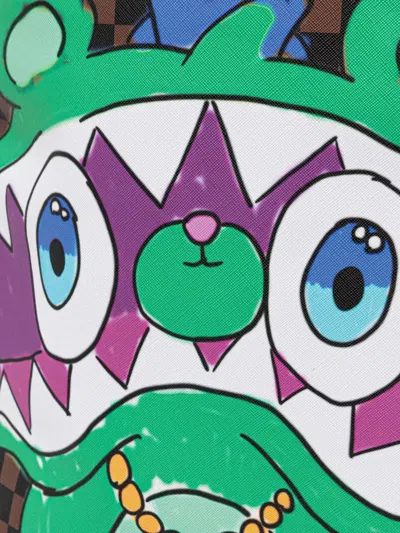 Sprayground Graphic-print Checked-pattern Backpack In Brown