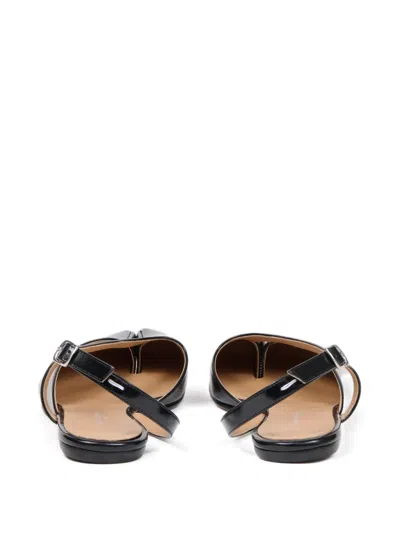 Maison Margiela Tabi Slingback Flat In Black
