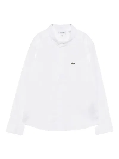 Lacoste Logo-embroidered Shirt In White