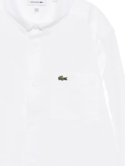 Lacoste Logo-embroidered Shirt In White