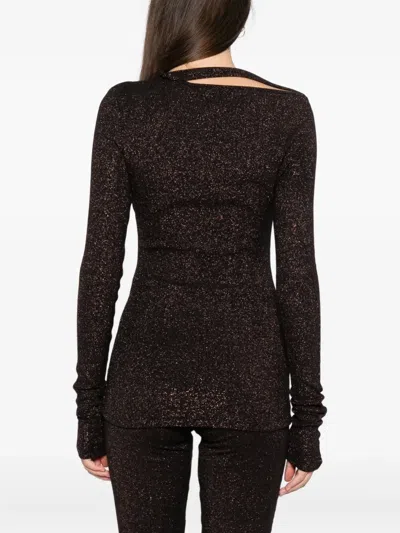 Ottolinger Double Closure Rib Longsleeves In Black