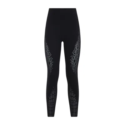 Wolford Snakeskin Pattern Stretch Leggings In Black
