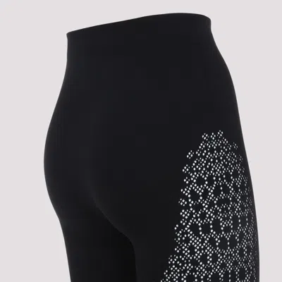 Wolford Snakeskin Pattern Stretch Leggings In Black