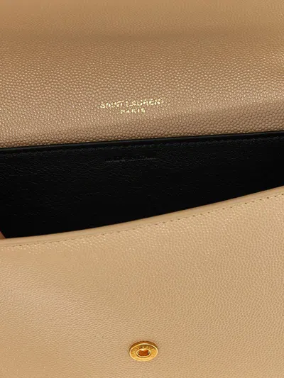 Saint Laurent Uptown Clutch In Neutral