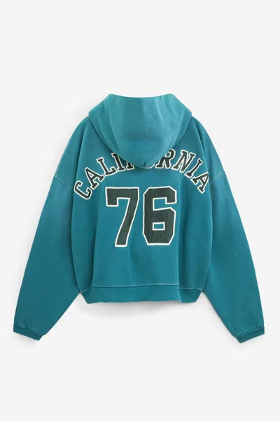 Erl Unisex Letterman Hoodie In Green