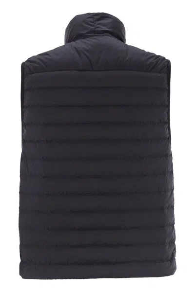 Stone Island Lightweight Sleeveless Padded Vest Pockets In Blue