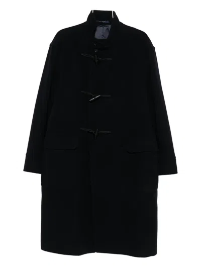 Tagliatore Tailored Blue Coat With Structured Silhouette And Timeless Appeal In Black