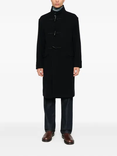 Tagliatore Tailored Blue Coat With Structured Silhouette And Timeless Appeal In Black