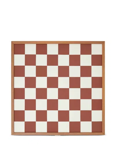 The Conran Shop Geometric Chess Pieces Milos Chess Board Game (40cmx40cm) In Brown