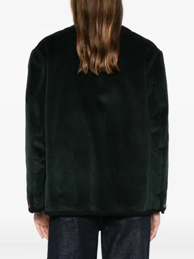 Blazé Milano Corduroy Pocket Jacket In Green