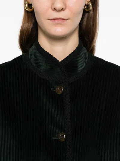 Blazé Milano Corduroy Pocket Jacket In Green