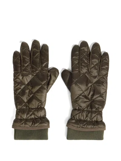 Bimba Y Lola Quilted Gloves In Green