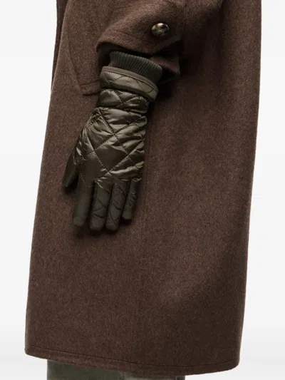 Bimba Y Lola Quilted Gloves In Green