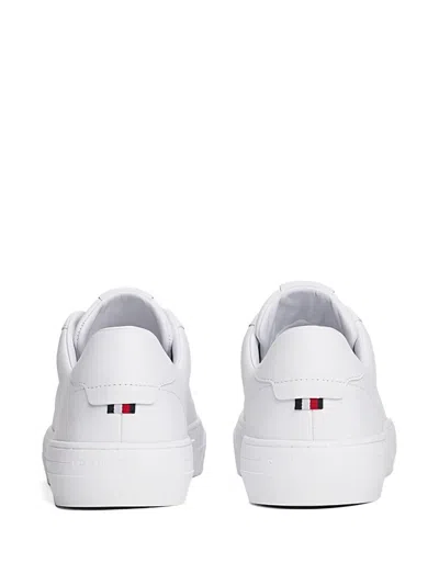 Tommy Hilfiger Basket Sneakers With Perforated Details In White