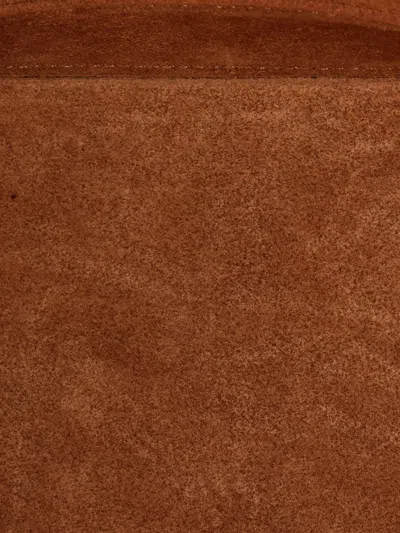 Pre-owned Celine Cuir Triomphe Leather Small Bucket Bag In Brown