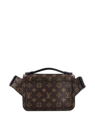 Pre-owned Louis Vuitton S Lock Sling Bag Macassar Monogram Canvas Belt Bag In Brown
