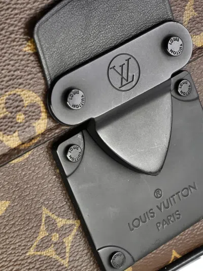 Pre-owned Louis Vuitton S Lock Sling Bag Macassar Monogram Canvas Belt Bag In Brown