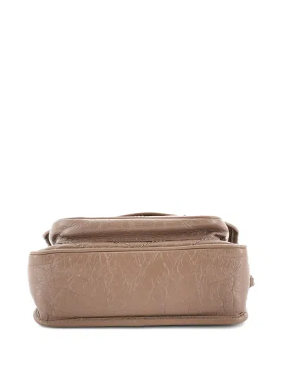 Pre-owned Saint Laurent Niki Chain Flap Bag Matelasse Chevron Leather Baby Shoulder Bag In Neutral