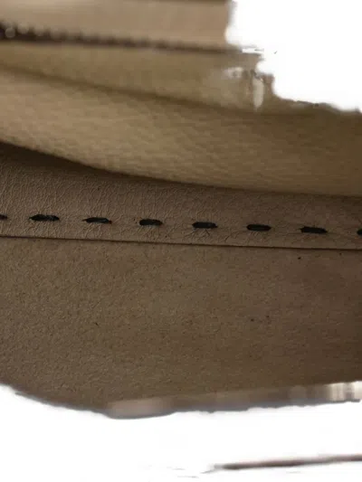 Pre-owned Fendi Selleria Peekaboo Bag Rigid Leather Regular Satchel In Gray