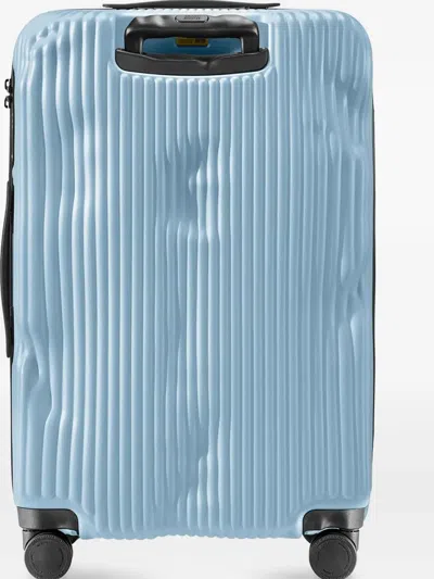 Crash Baggage Logo-detail Striped-pattern Suitcase In Blue