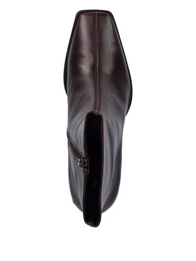 Vagabond Heeled Ankle Boots In Red