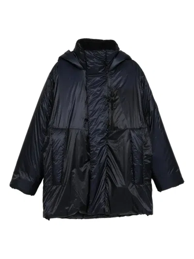 Rains Torna Insulated Long Jacket In Blue