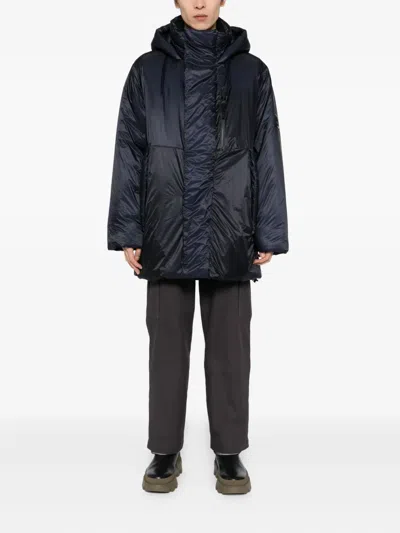 Rains Torna Insulated Long Jacket In Blue