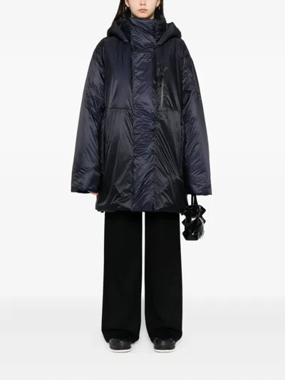 Rains Torna Insulated Long Jacket In Blue