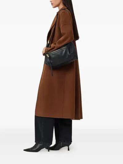 Allsaints Womens Cinnamon Brown Sellema Notched-lapel Wool Blend Coat In Brown