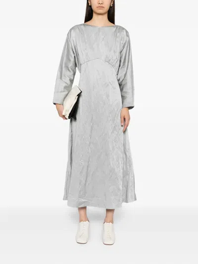Yeareast Boat-neck Dress In Gray